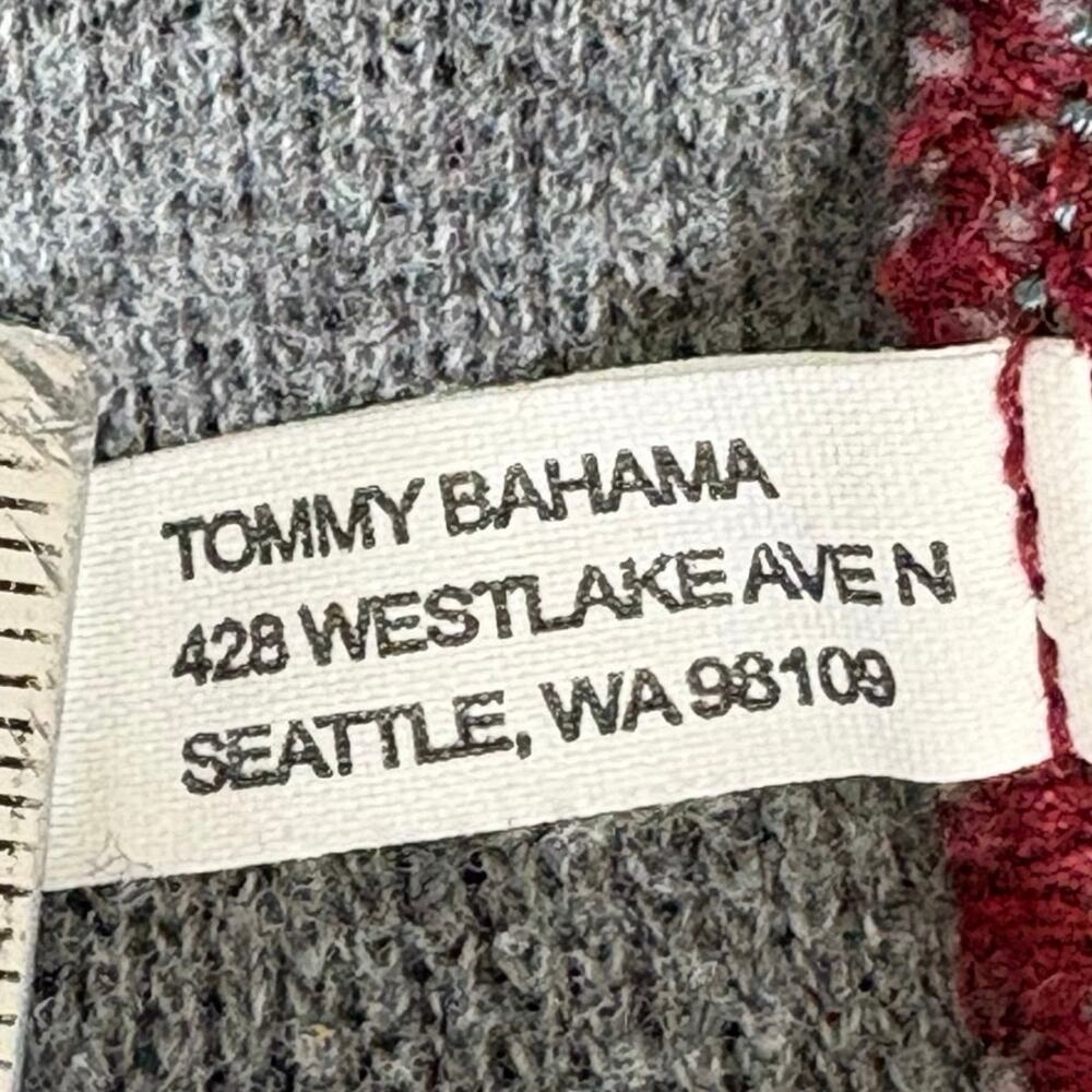 Tommy Bahama Reversible Quarter Zip Pullover Burgundy Gray Marlin Sweater XL/XXL - Picture 6 of 16